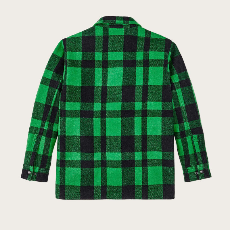 Lined mackinaw wool jac-shirt di Filson | Acid green / black heritage plaid x (Green)