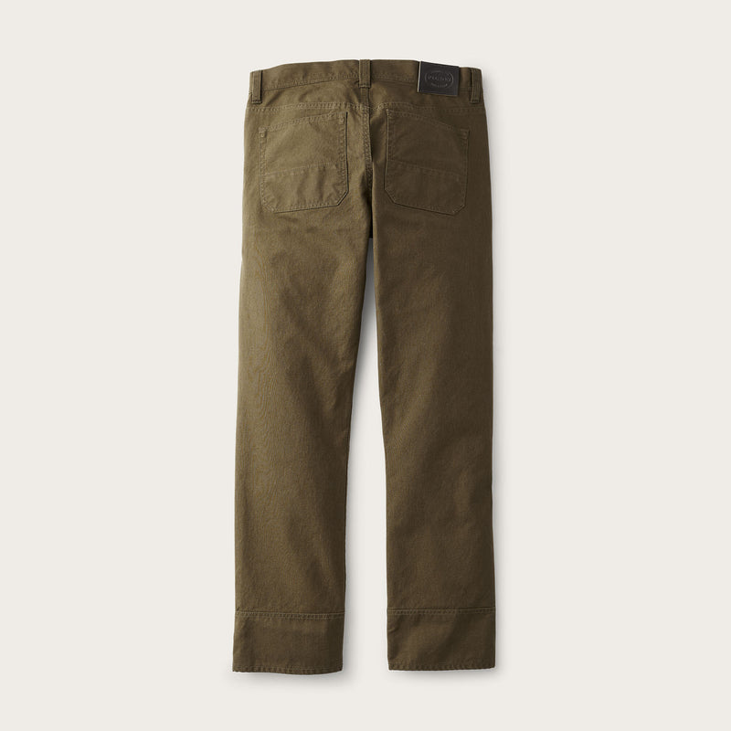 Dry tin cloth 5-pocket pants di Filson | Marsh olive (Green)
