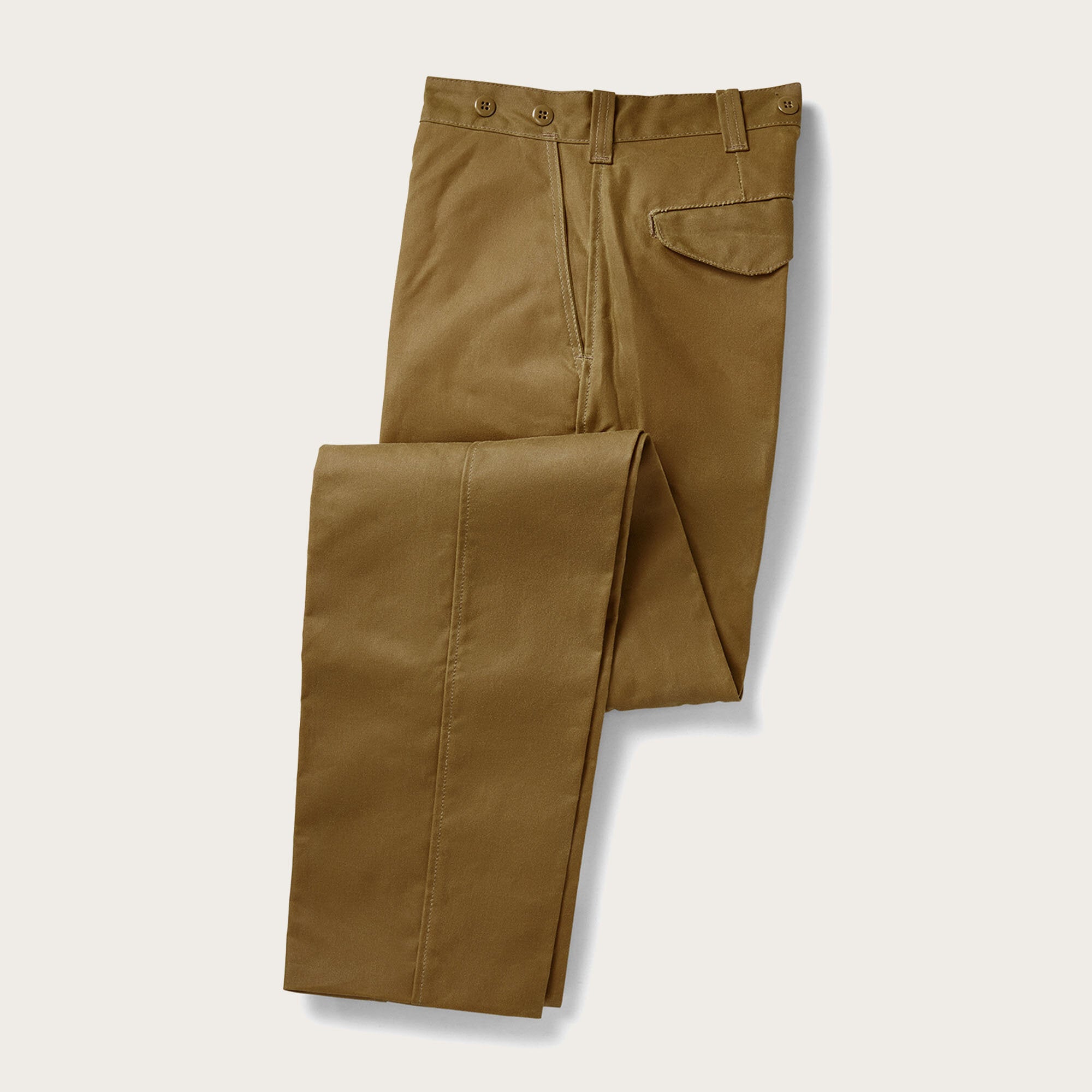 Oil finish single tin cloth pants by Filson Dark tan (Beige)