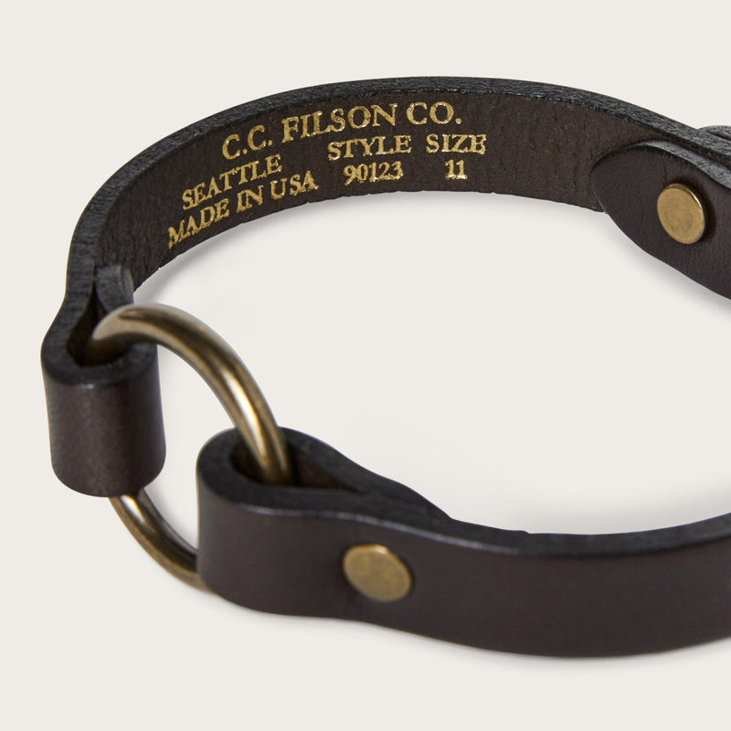 Bridle leather puppy collar par Filson | Brown (Brown)