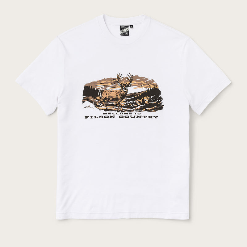 Buckshot t-shirt di Filson | White stag (White)