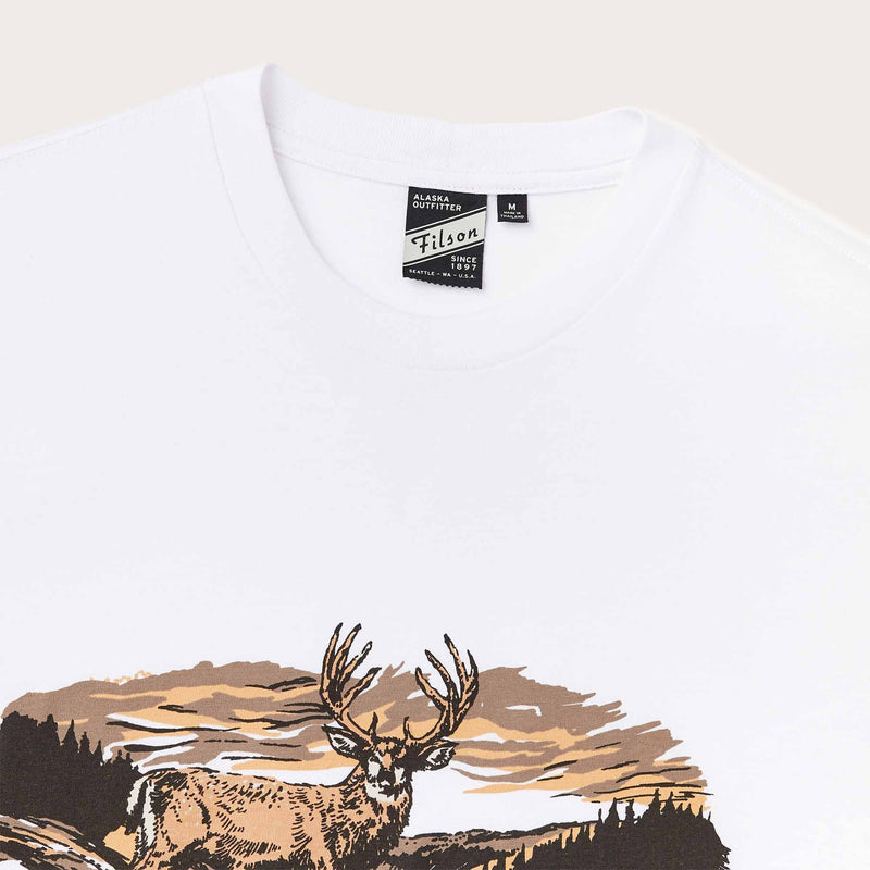 Buckshot t-shirt di Filson | White stag (White)