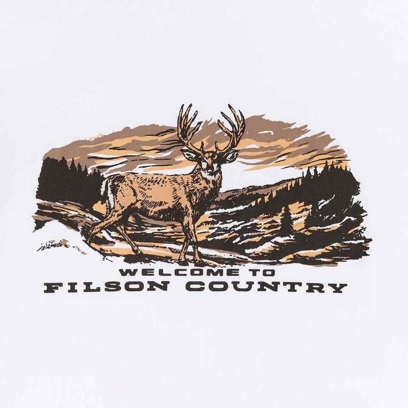 Buckshot t-shirt di Filson | White stag (White)