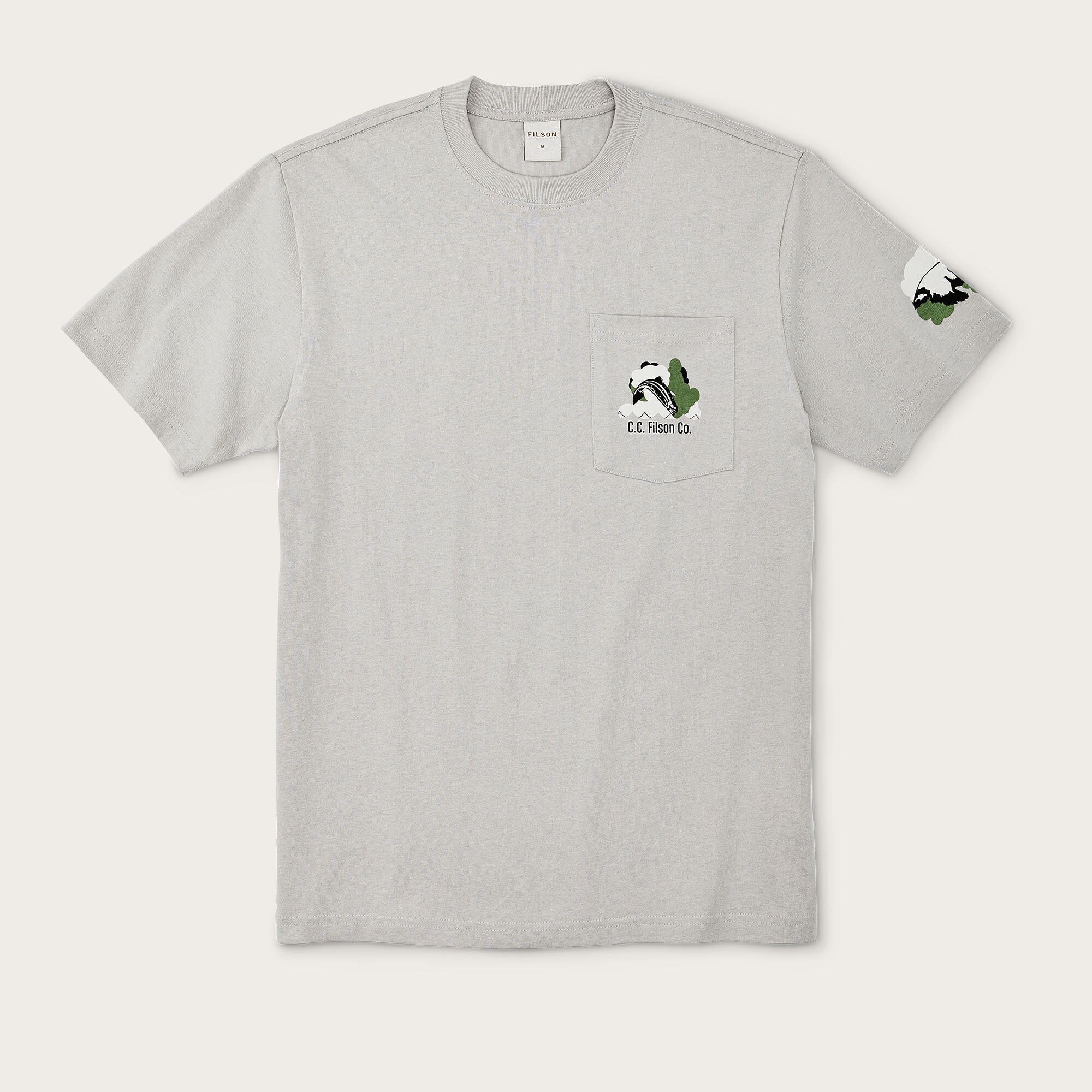 S/s pioneer graphic t-shirt by Filson | Steel game (White)
