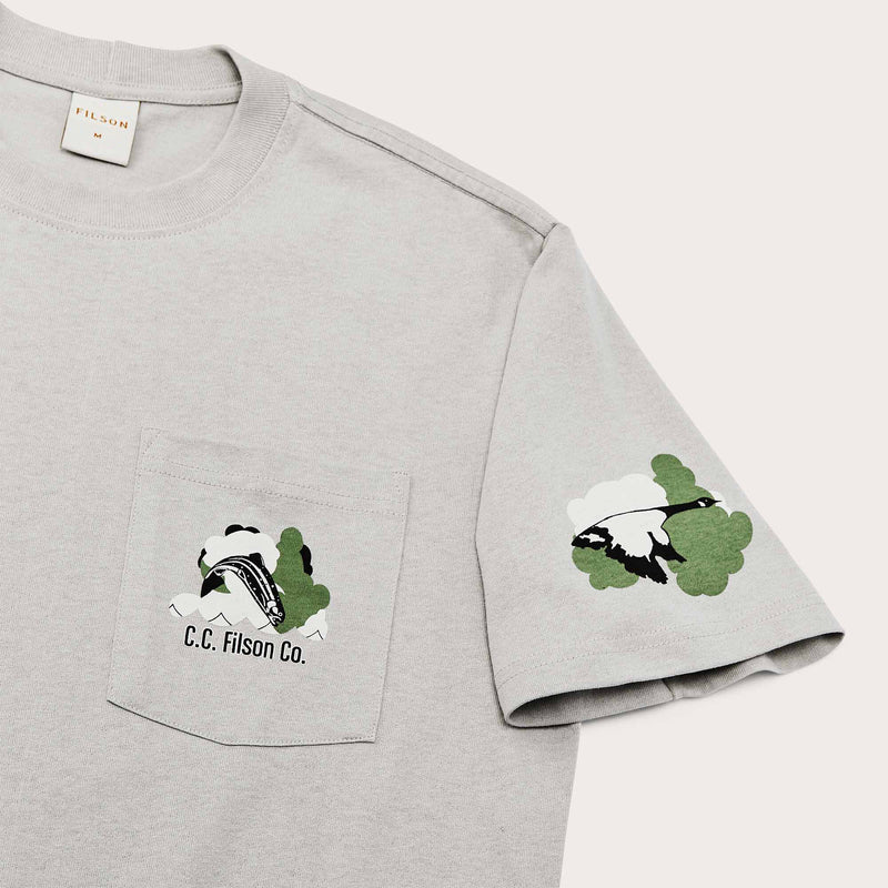 S/s pioneer graphic t-shirt par Filson | Steel game (White)