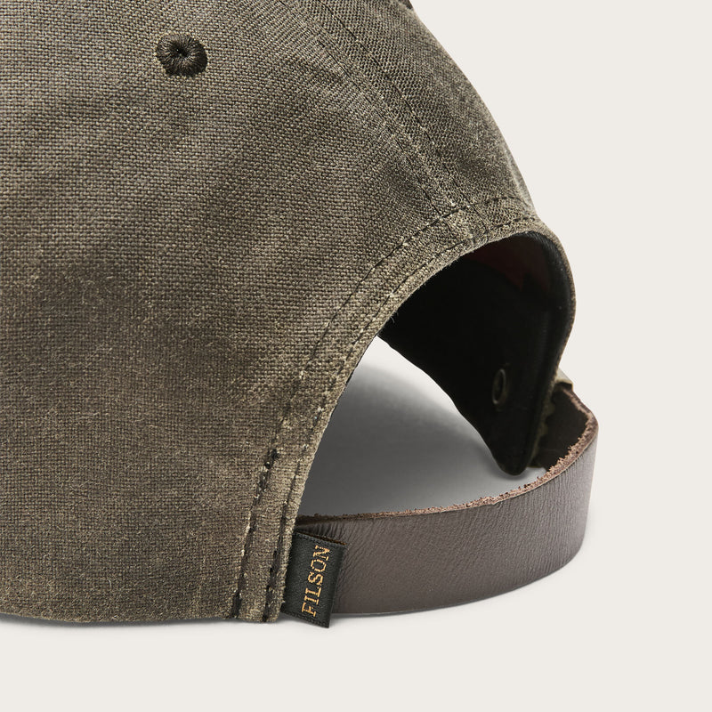 Cappellino logger in tin cloth con finish a olio di Filson | Otter green (Brown)