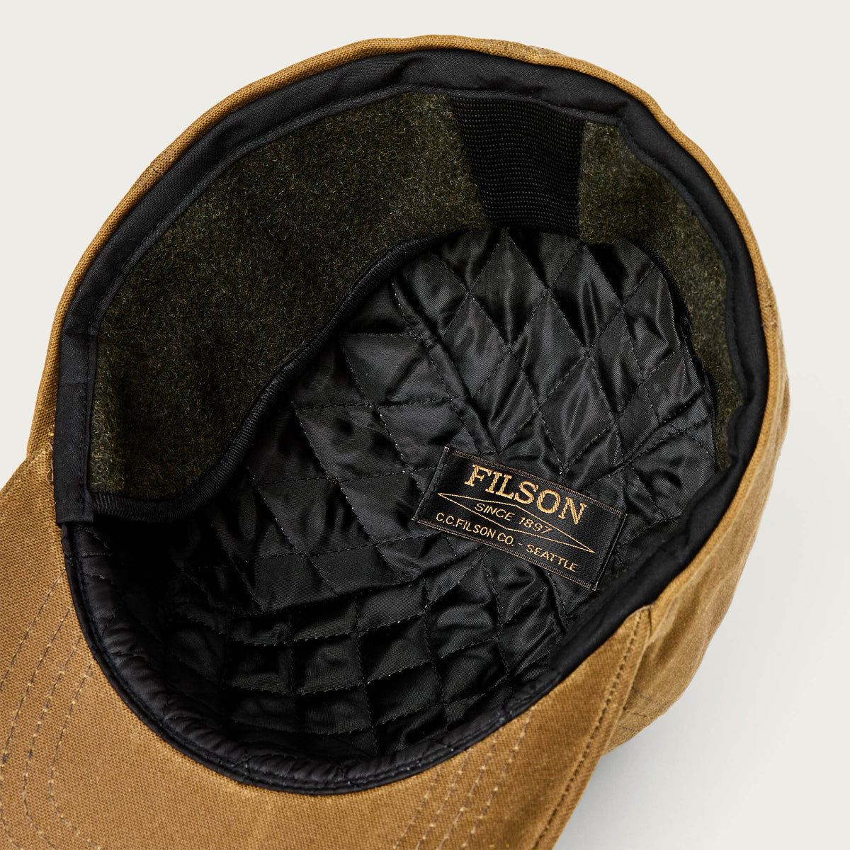 Insulated tin cloth cap by Filson Dark tan (Beige)