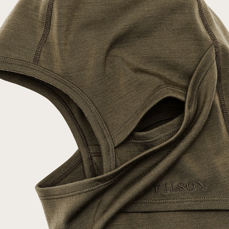 400g merino wool balaclava by Filson | Dark olive (Green)