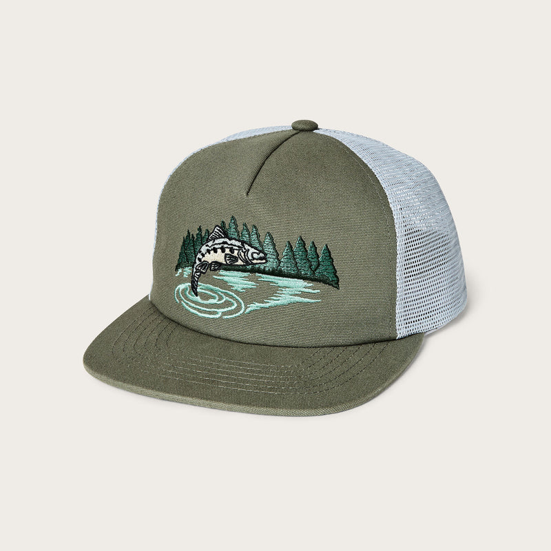 Trout trucker mesh cap von Filson | Dusty pine (Green)