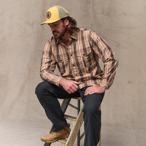 Wildfire logger mesh cap di Filson | Vintage gold (Yellow)