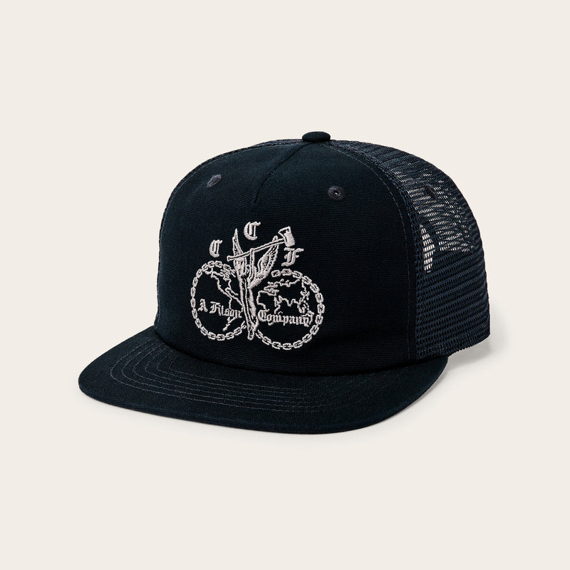 Axe angel trucker mesh cap von Filson | Navy (Blue)