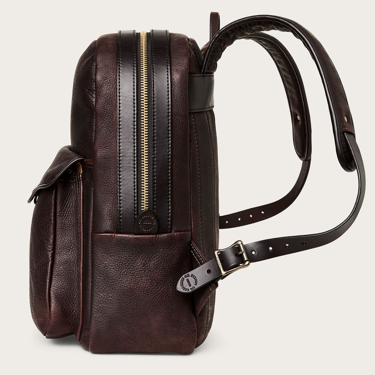 Heritage leather journeyman backpack by Filson