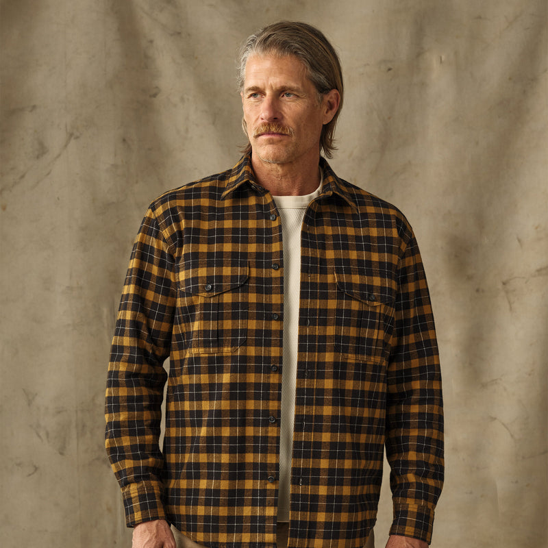 Alaskan guide shirt von Filson | Black / gold plaid (Yellow)