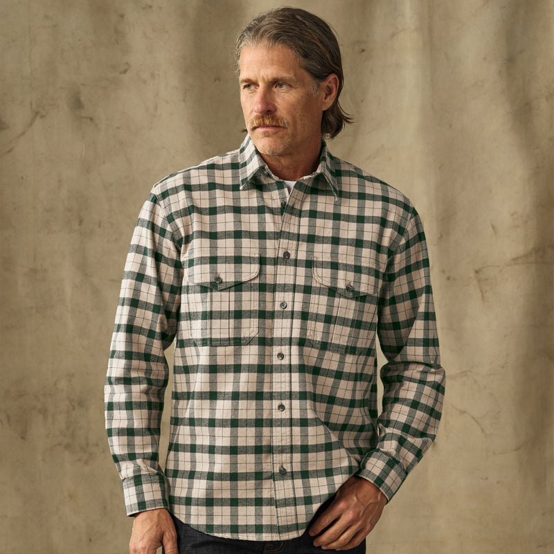 Alaskan guide shirt von Filson | Oatmeal / pine plaid (Green)