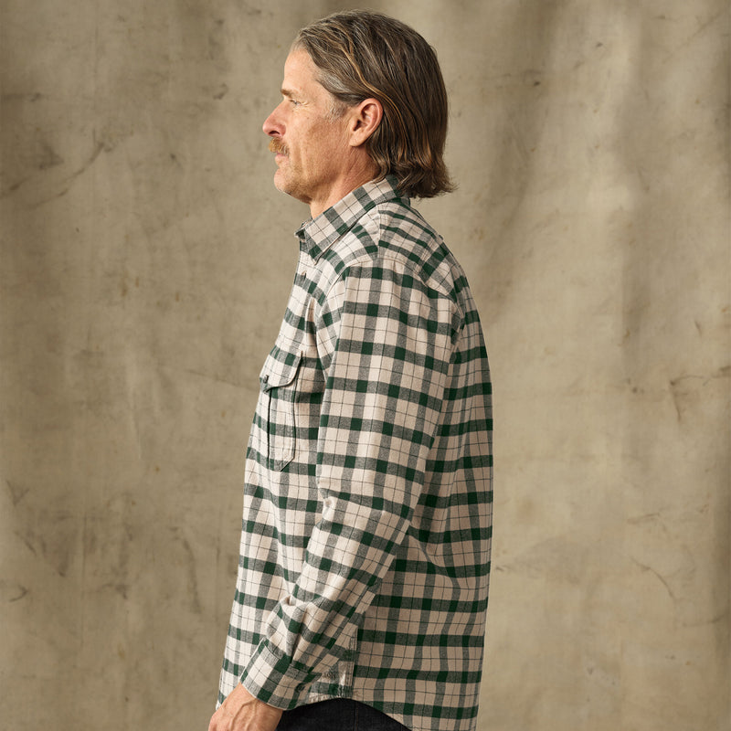 Alaskan guide shirt von Filson | Oatmeal / pine plaid (Green)