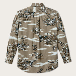 Field flannel shirt di Filson | Marsh olive print (Multicolor)