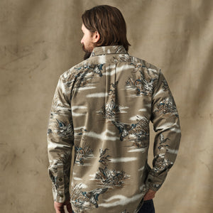Field flannel shirt di Filson | Marsh olive print (Multicolor)