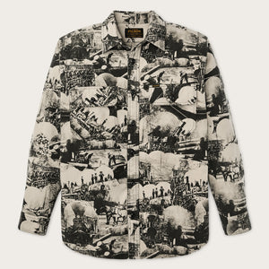 Field flannel shirt di Filson | Vintage khaki print (Beige)