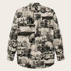 Field flannel shirt di Filson | Vintage khaki print (Beige)