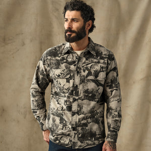 Field flannel shirt di Filson | Vintage khaki print (Beige)