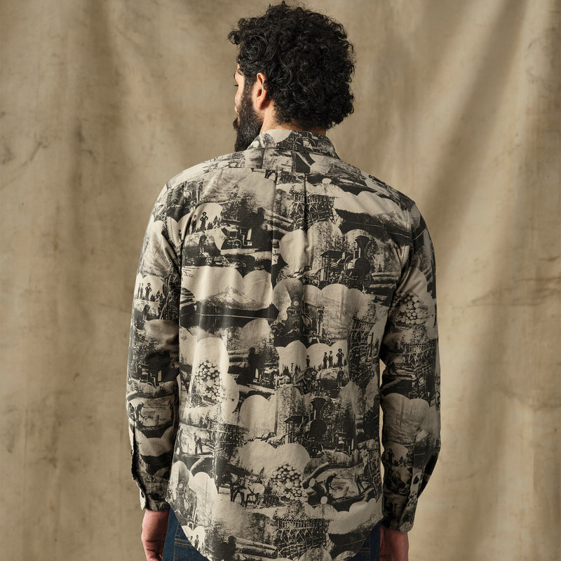 Field flannel shirt di Filson | Vintage khaki print (Beige)