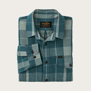 Chemise alaskan guide lavage vintage par Filson | Jasper / dark teal p (Blue)