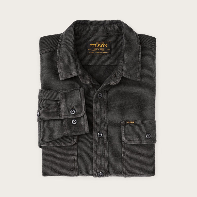Chemise de travail vintage en flanelle par Filson | Charcoal (Black)