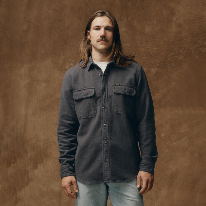 Chemise de travail vintage en flanelle par Filson | Charcoal (Black)