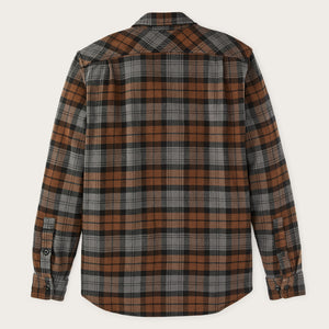 Vintage flannel work shirt di Filson | Brown / charcoal plaid (Brown)