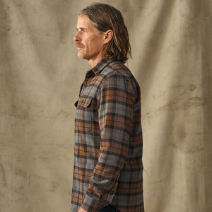 Vintage flannel work shirt di Filson | Brown / charcoal plaid (Brown)