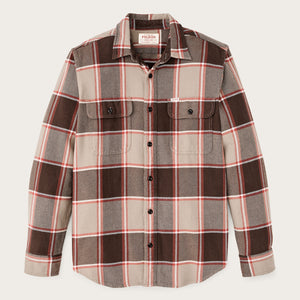 Chemise de travail vintage en flanelle par Filson | Tan / orange / multi (Multicolor)