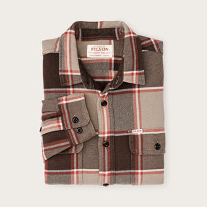 Chemise de travail vintage en flanelle par Filson | Tan / orange / multi (Multicolor)