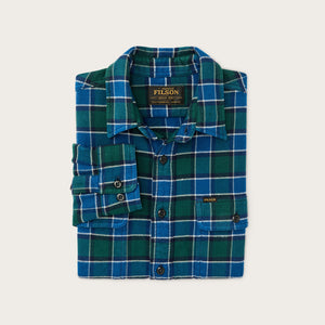 Vintage flannel work shirt di Filson | Blue / green plaid (Blue)