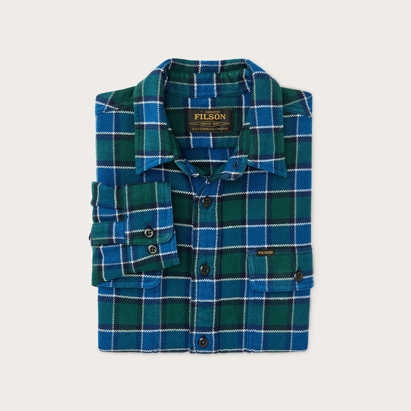 Vintage flannel work shirt di Filson | Blue / green plaid (Blue)