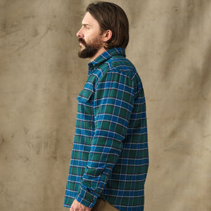 Vintage flannel work shirt di Filson | Blue / green plaid (Blue)