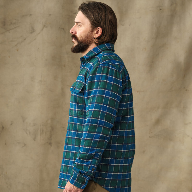 Vintage flannel work shirt di Filson | Blue / green plaid (Blue)