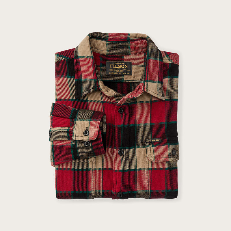 Vintage flannel work shirt di Filson | Red / cream plaid (Red)