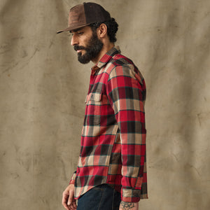 Vintage flannel work shirt di Filson | Red / cream plaid (Red)