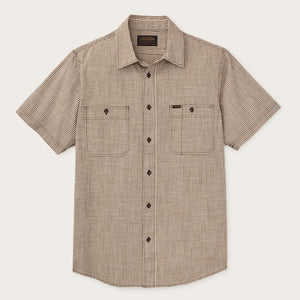 Short sleeve chambray shirt di Filson | Coffee / natural (Brown)