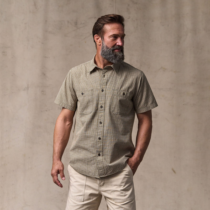 Short sleeve chambray shirt di Filson | Coffee / natural (Brown)