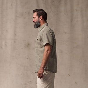 Short sleeve chambray shirt di Filson | Coffee / natural (Brown)