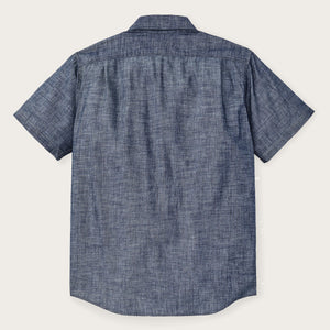 Short sleeve chambray shirt di Filson | Vintage fade chambray (Blue)