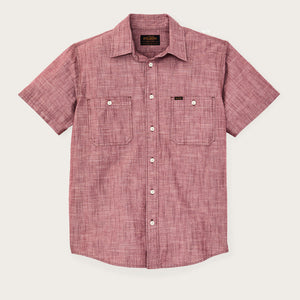 Short sleeve chambray shirt par Filson | Sable (Pink)