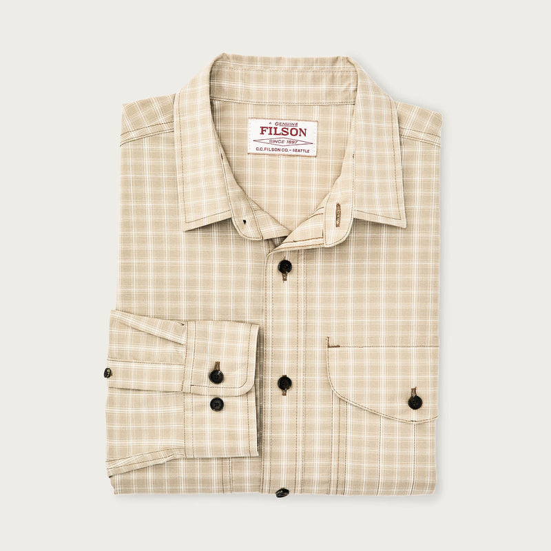 Twin lakes sport shirt by Filson | Tan / cream plaid (Beige)