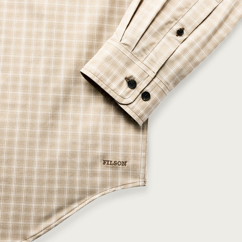 Twin lakes sport shirt by Filson | Tan / cream plaid (Beige)