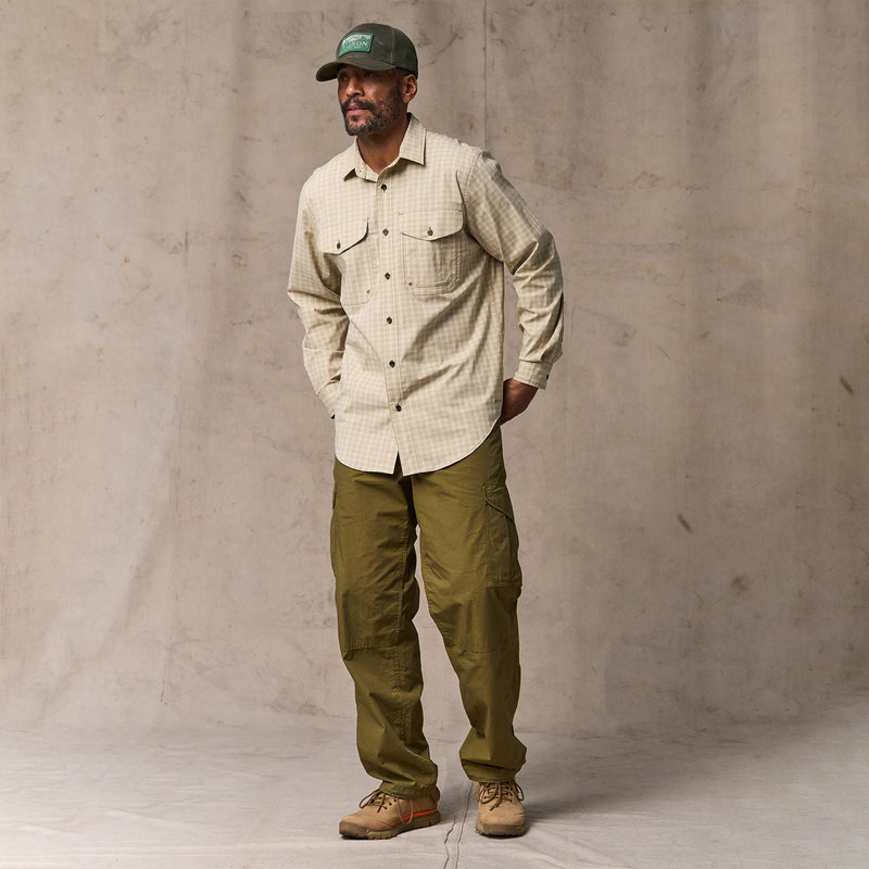 Twin lakes sport shirt by Filson | Tan / cream plaid (Beige)