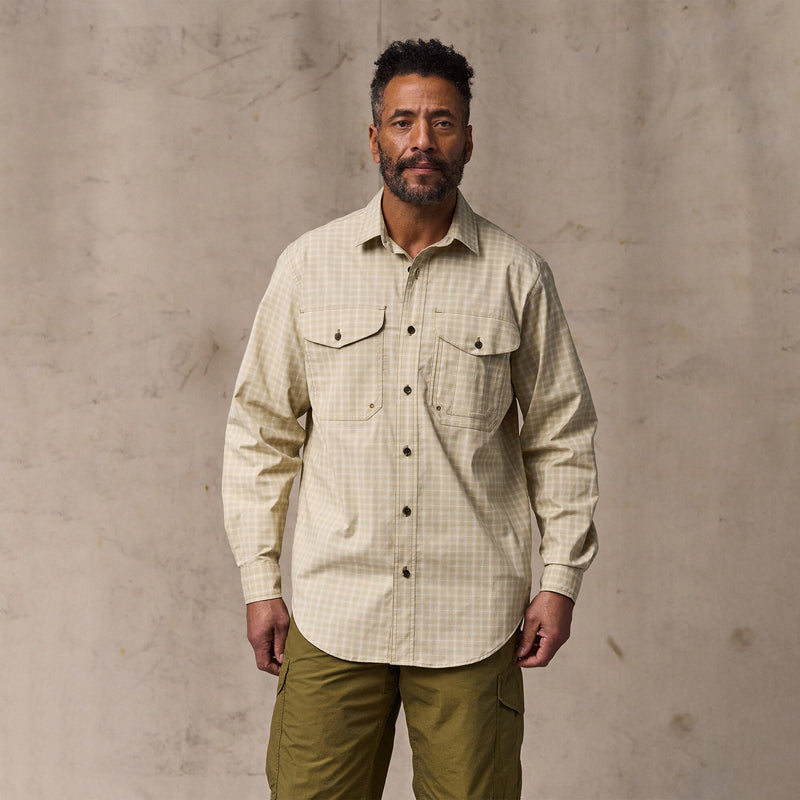 Twin lakes sport shirt by Filson | Tan / cream plaid (Beige)