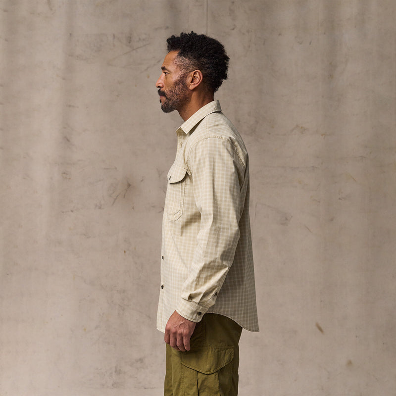 Twin lakes sport shirt by Filson | Tan / cream plaid (Beige)