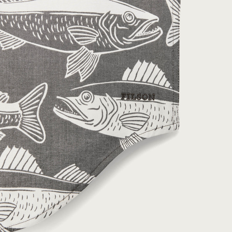 Twin lakes short sleeve sport shirt di Filson | Beluga / print (Gray)