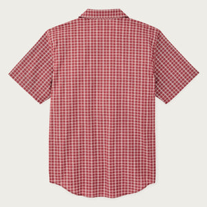 Twin lakes short sleeve sport shirt di Filson | Brick / cream plaid (Red)